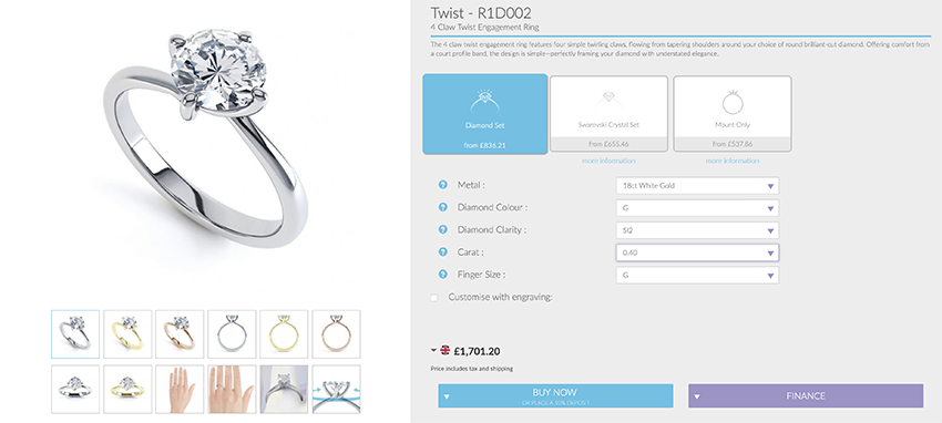 Example of average price engagement ring
