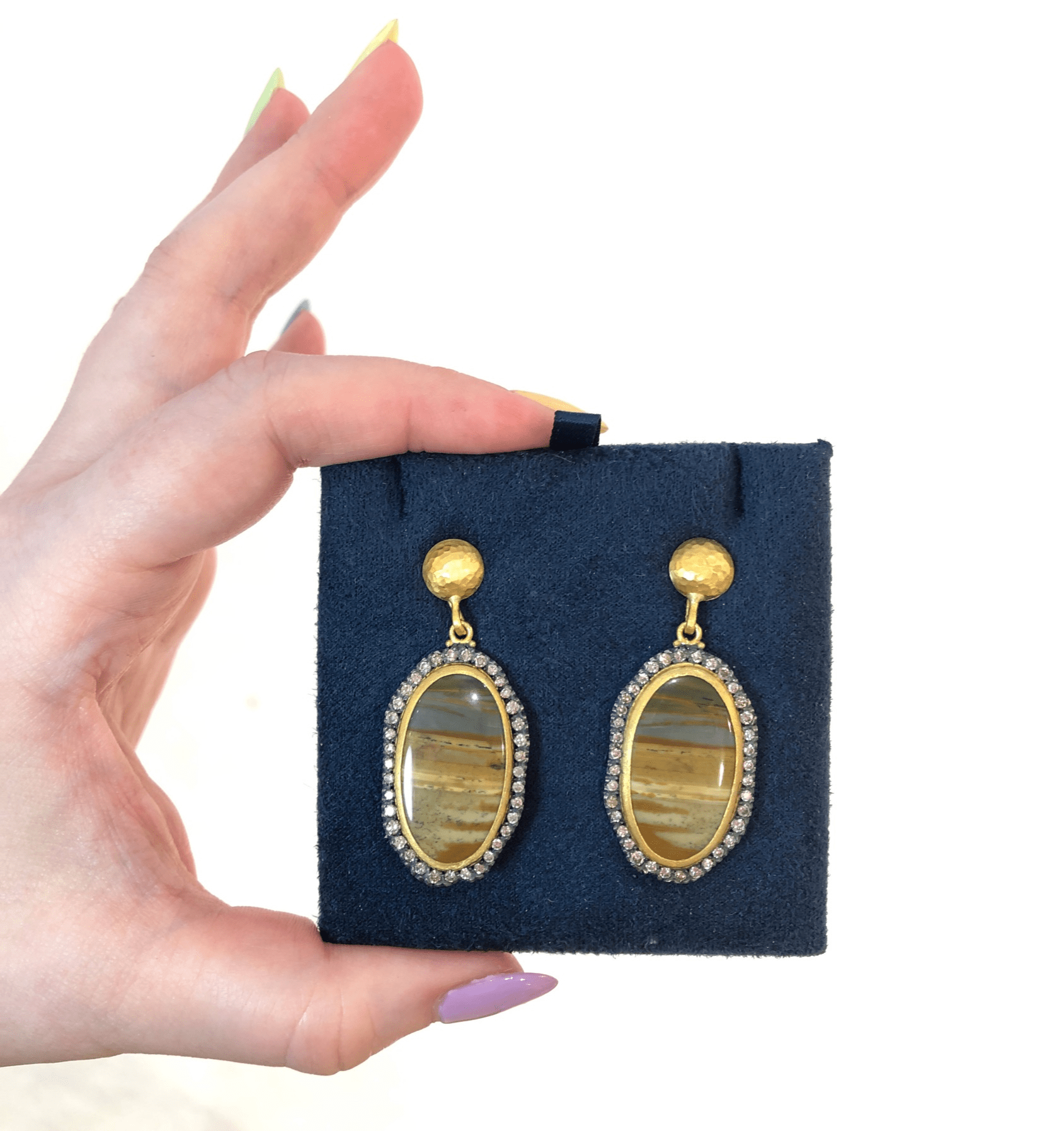 I love the jasper stones in these Lika Behar earrings.