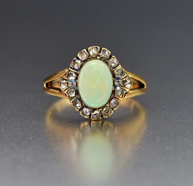 antique opal engagement ring