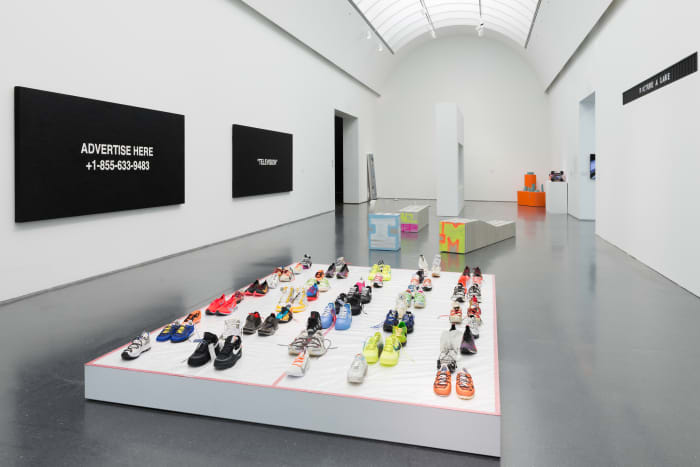 Inside "Virgil Abloh: 'Figures of Speech.'" Photo: Nathan Keay/Courtesy of the Museum of Contemporary Art