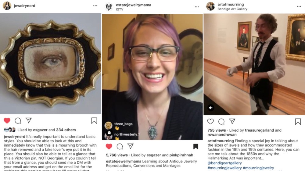 A few of the best Instagrams to follow if you want to learn more about antique jewelry!