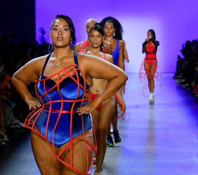 Models walk the runway for Chromat's Spring 2020 show in New York.