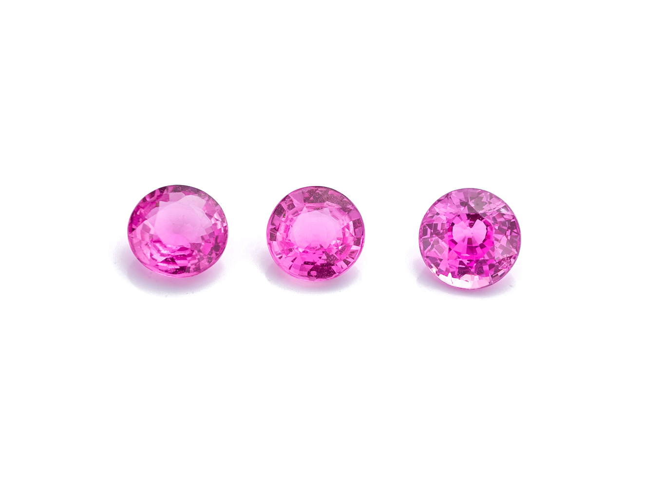 Round Pink Sapphires 
