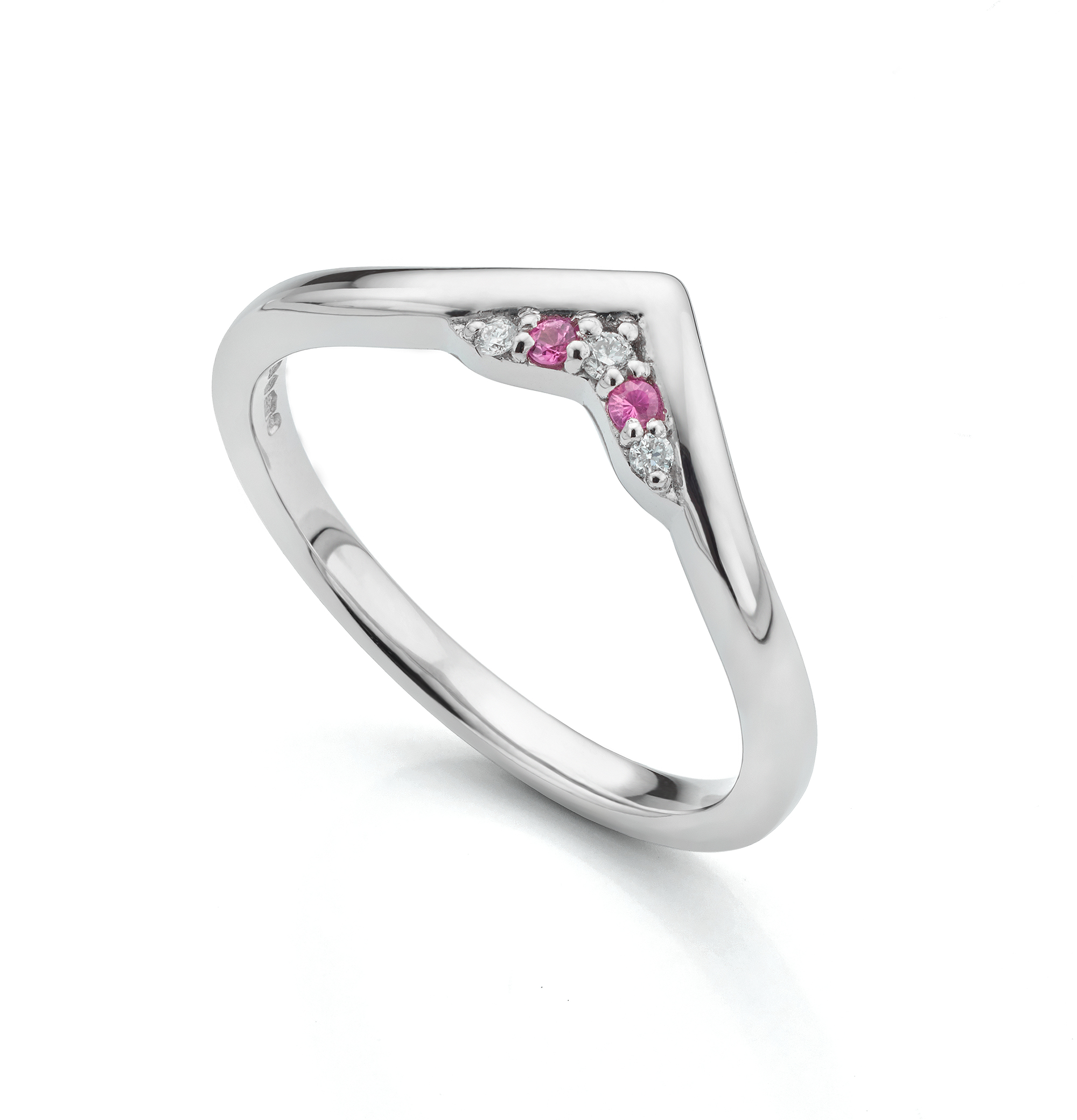Pink Sapphire Bespoke Wedding Ring 