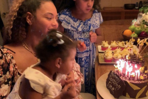 Beyonce, Blue Ivy and Rumi
